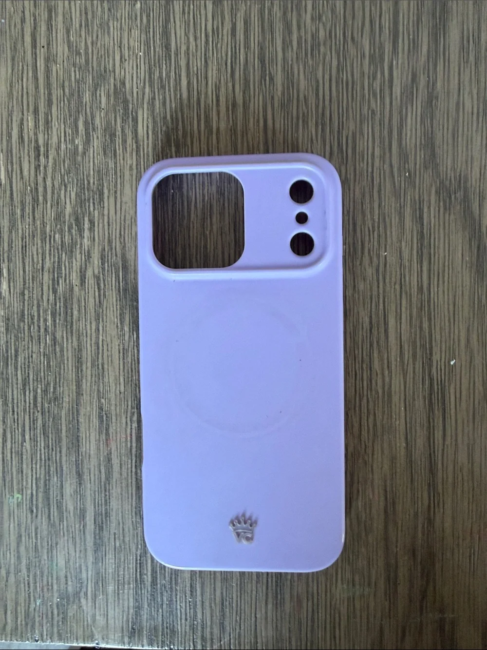Velvet Caviar Lilac Silicone Phone Case with Crown Accent (iPhone 17 Pro Max)